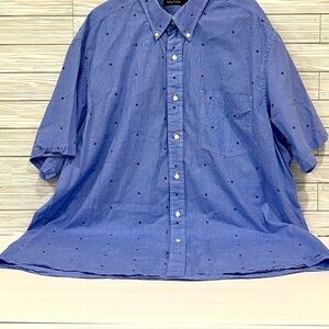 Nautica Shipwheel Short Sleeve‎ Button Down | 2XLT